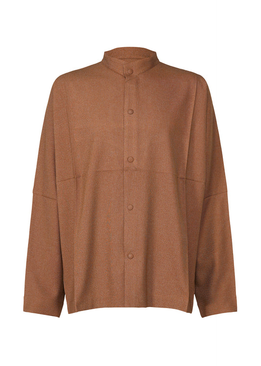 WOOL LIKE COMPACT SHIRT、メンズ_トップス_シャツ、ブラウン
