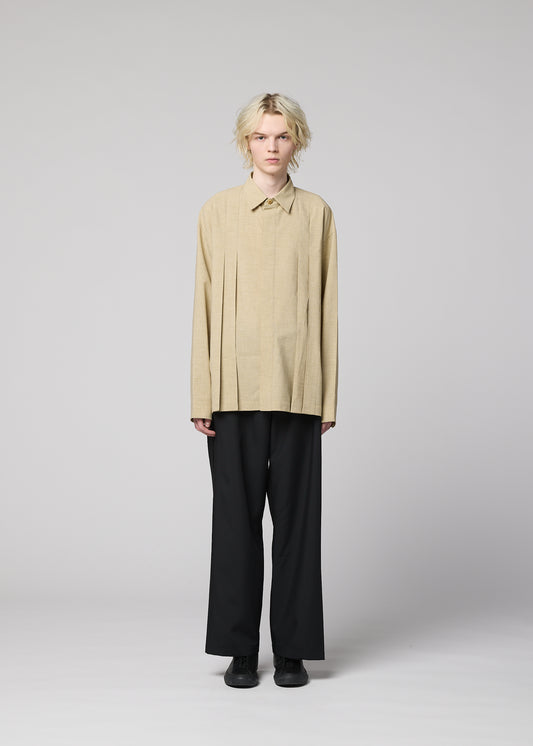 LINEN LIKE SHIRT、メンズ_トップス_シャツ、着用画像1
