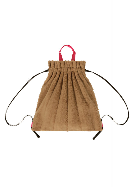 SHEEP PLEATS BAG、バッグ&財布_バックパック、ブラウン