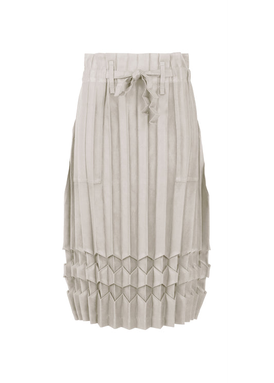CUBE PLEATS BOTTOM、ウィメンズ_スカート、グレー