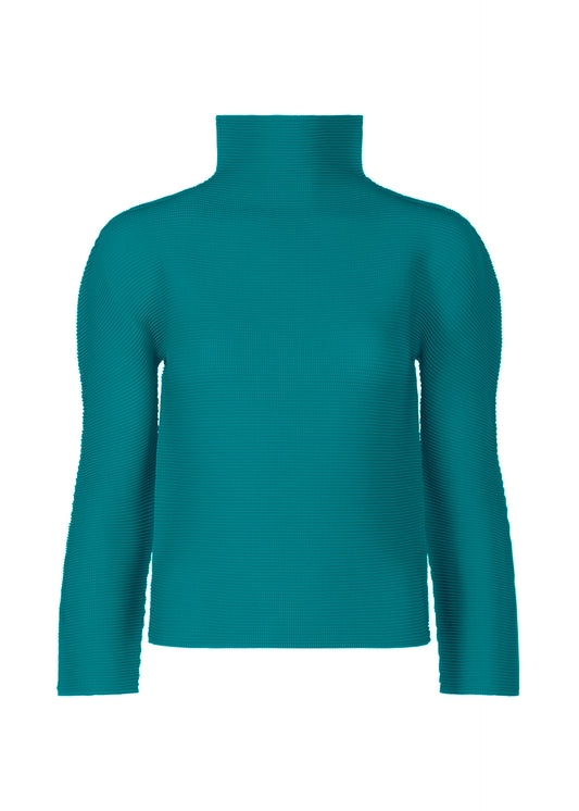 STRETCH PLEATS 4、ウィメンズ_トップス_トップ、ブルー