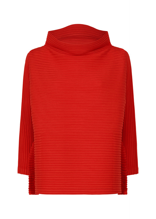 CORDUROY PLEATS、ウィメンズ_トップス_トップ、レッド