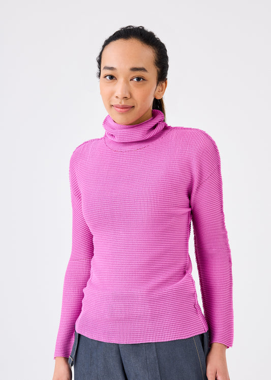 KNIT STRETCH PLEATS 1、ウィメンズ_トップス_トップ、着用画像1