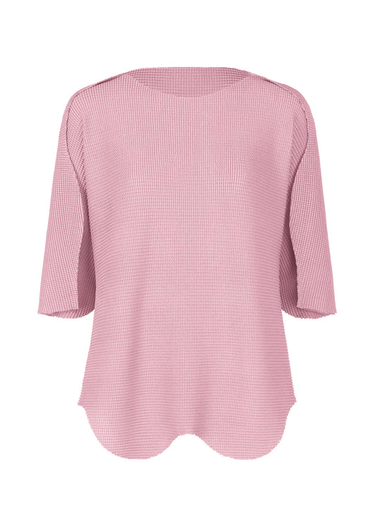 PETAL KNIT STRETCH PLEATS、ウィメンズ_トップス_トップ、ピンク