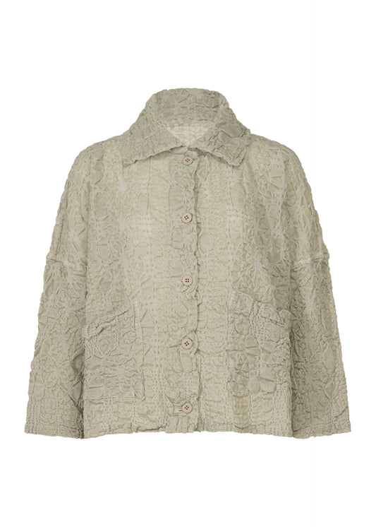 ARAN KNIT FLOCKY CAULIFLOWER、ウィメンズ_トップス_カーディガン、グレー