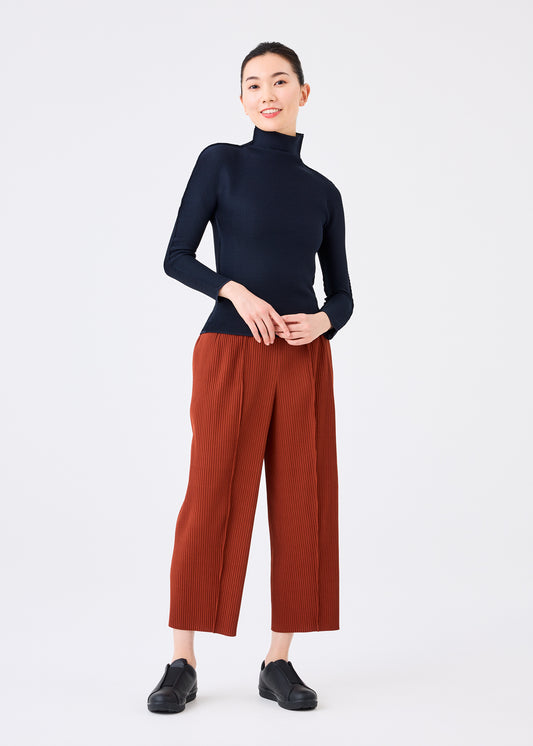 FINE KNIT PLEATS BOTTOM 2、ウィメンズ_パンツ、着用画像1