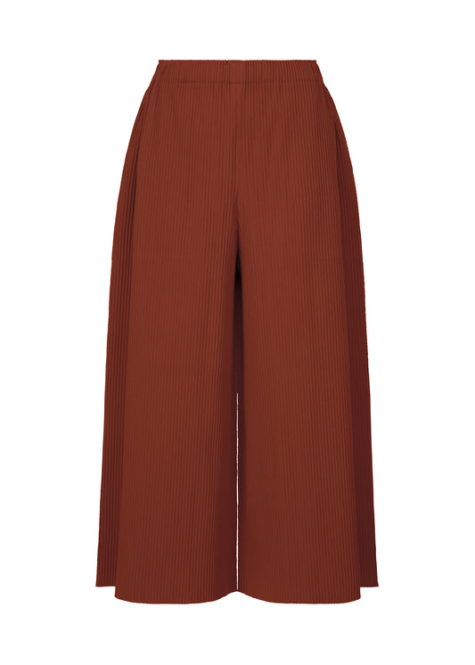 FINE KNIT PLEATS BOTTOM 2、ウィメンズ_パンツ、ブラウン