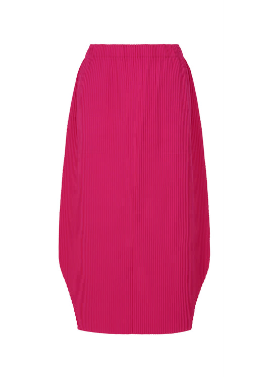 FINE KNIT PLEATS BOTTOM 1、ウィメンズ_スカート、レッド