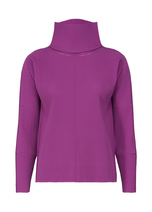 FINE KNIT PLEATS COLOR 2、ウィメンズ_トップス_トップ、パープル