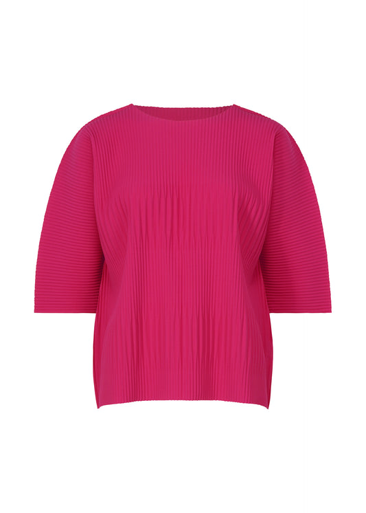 STRIPE PLEATS、ウィメンズ_トップス_トップ、レッド