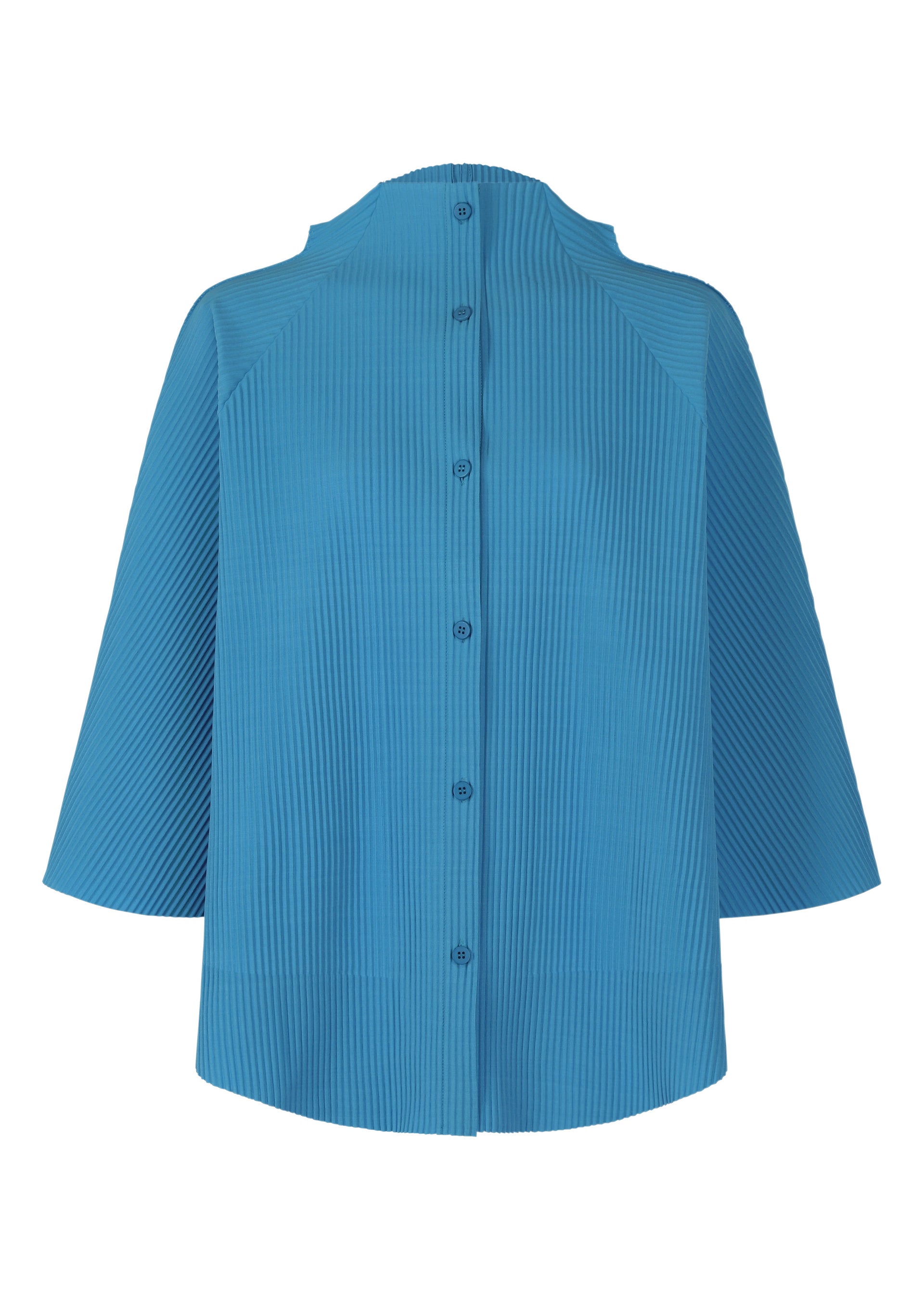 WING PLEATS、ウィメンズ_トップス_カーディガン、ブルー