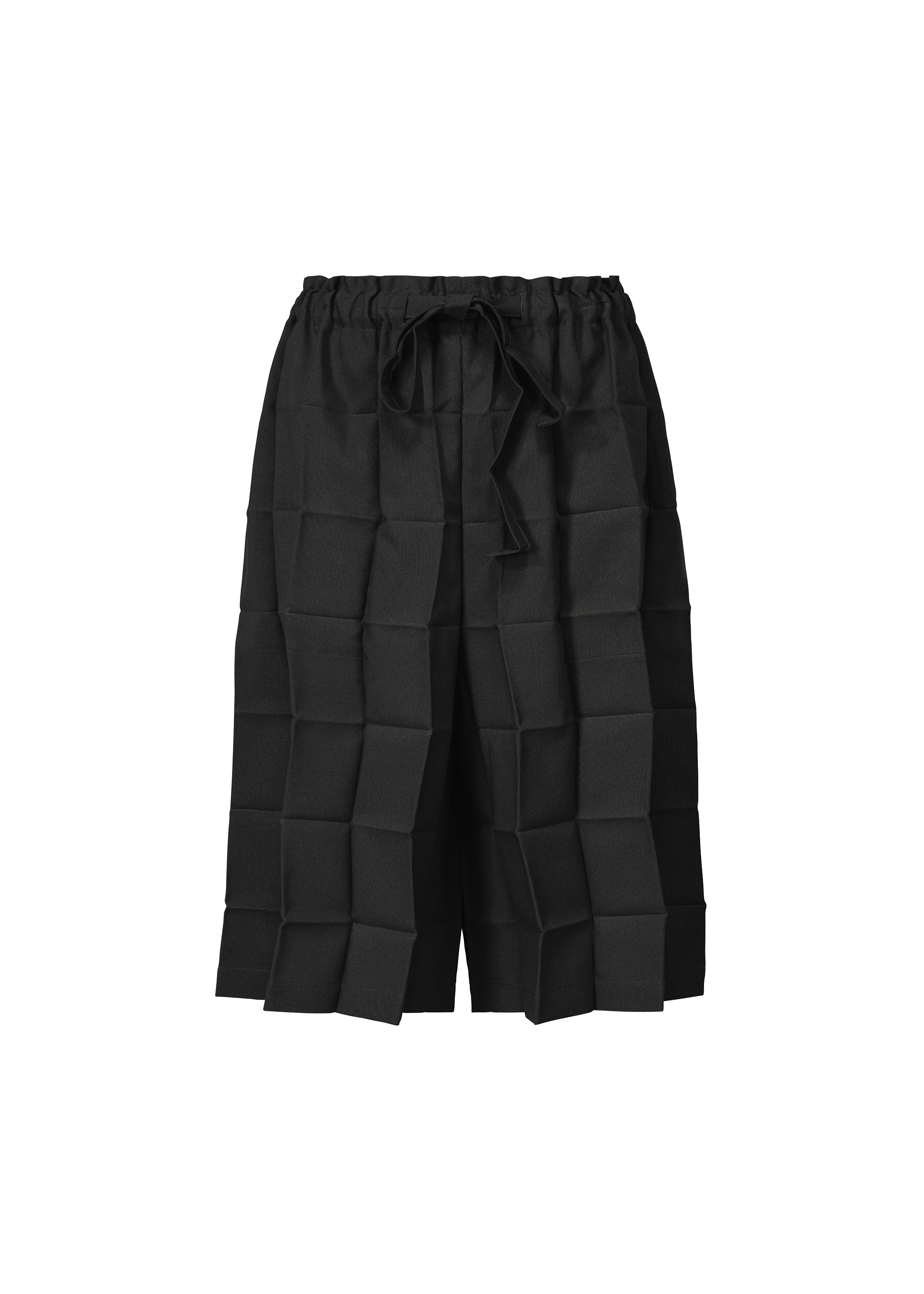 DICE PLEATS BOTTOM、ウィメンズ_パンツ、ブラック