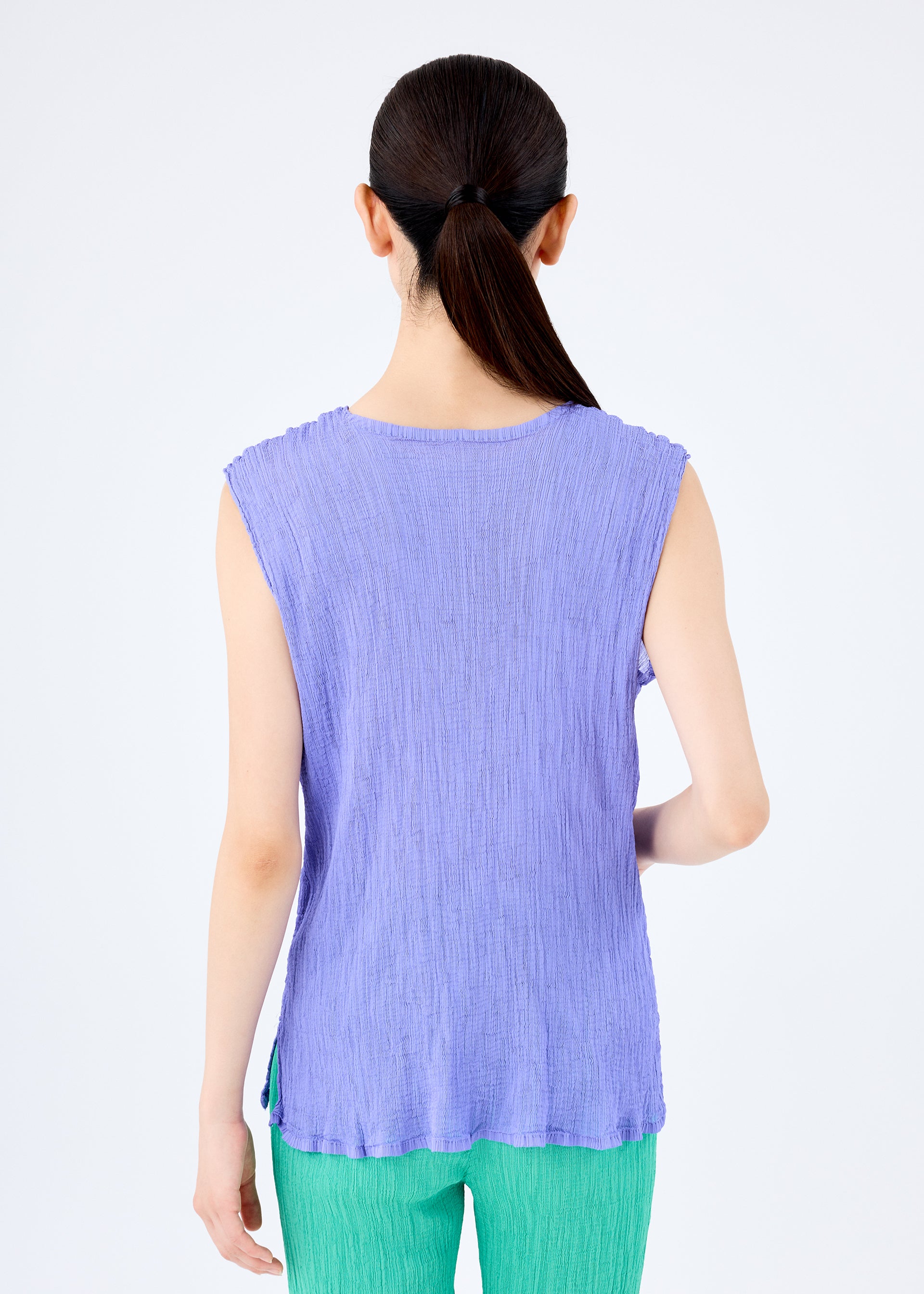 STRING SEE-THROUGH CREPE、ウィメンズ_トップス_トップ、着用画像2