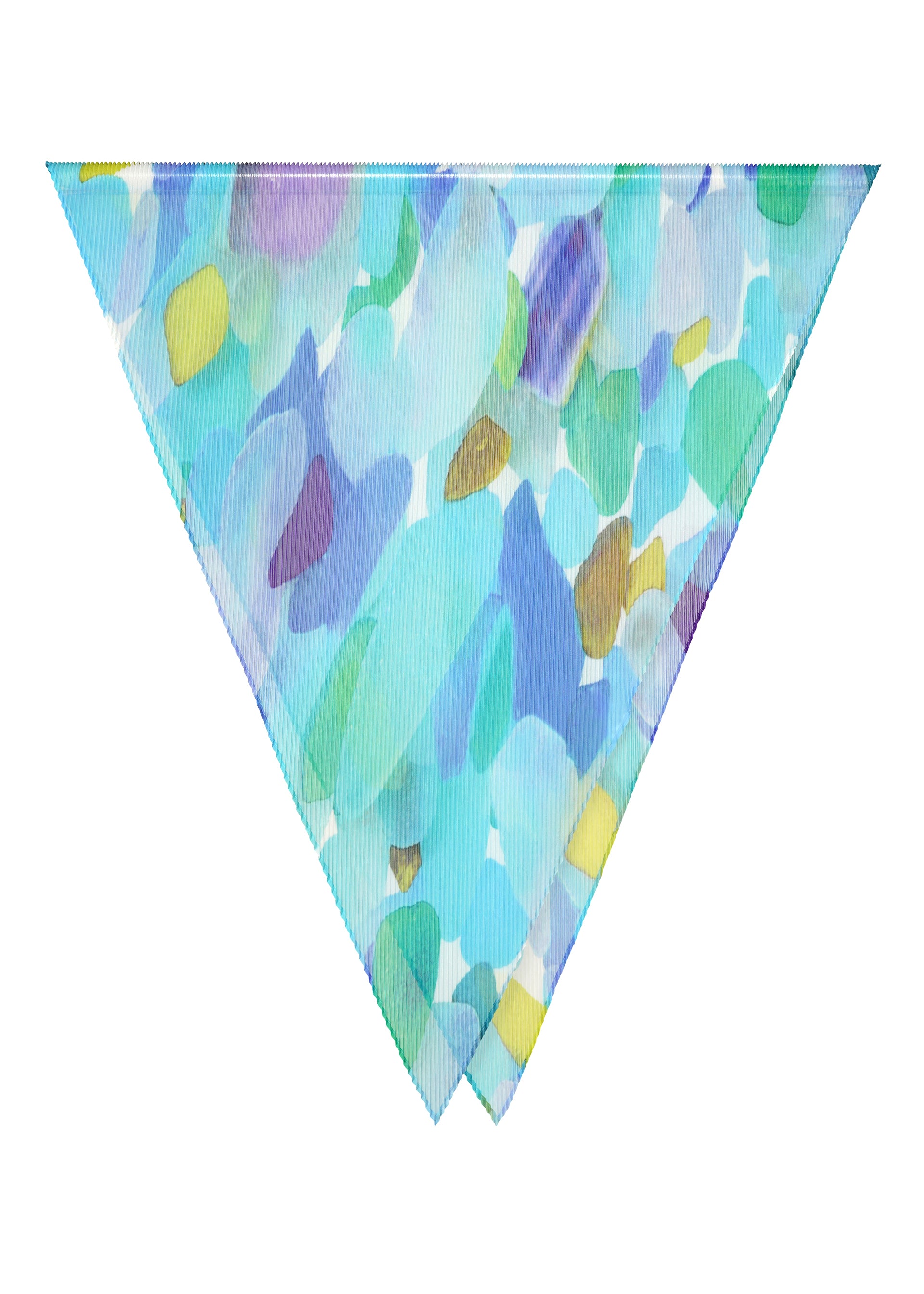 SEA GLASS PLEATS STOLE、アクセサリー&その他_ストール、ブルー