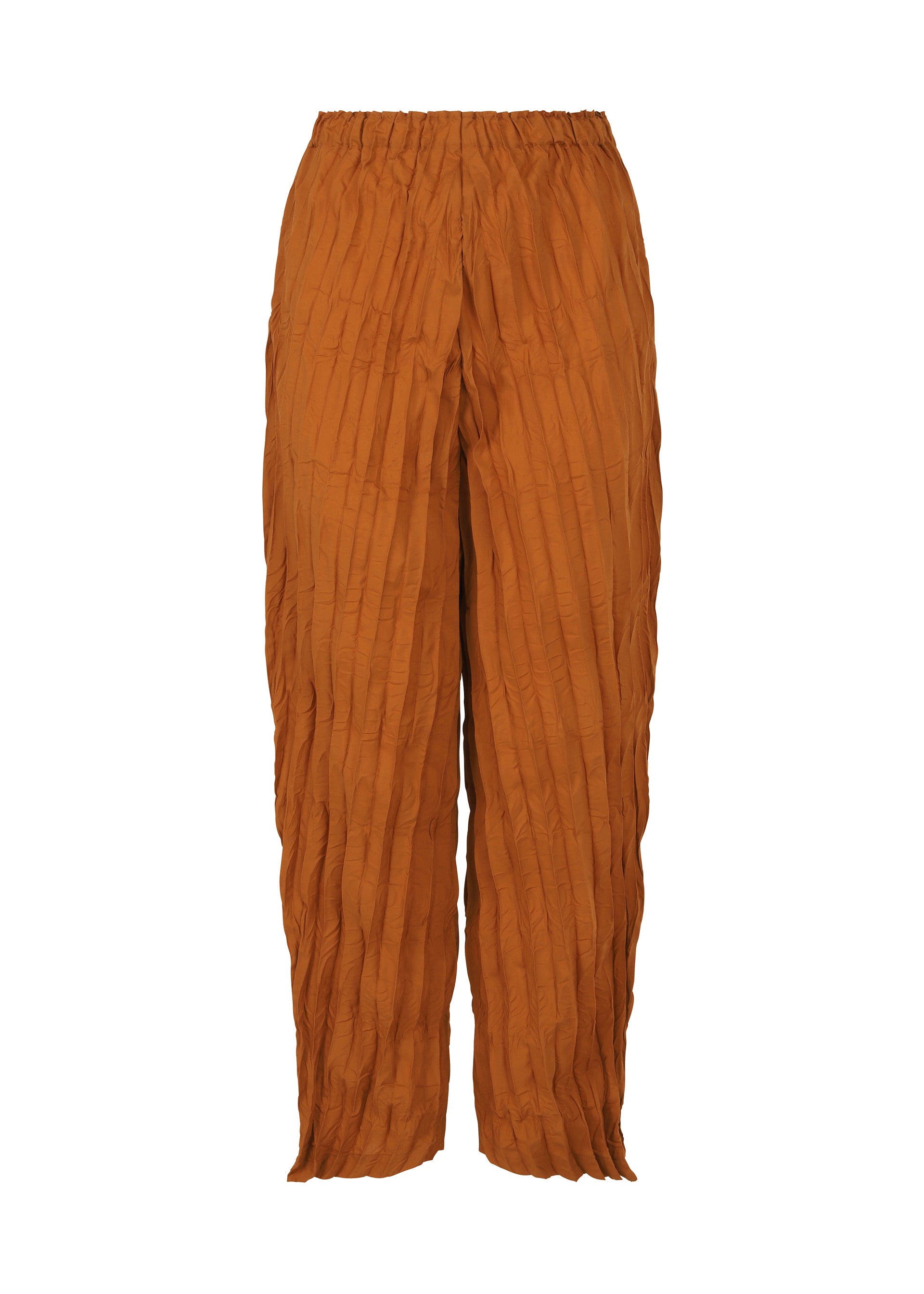 WHIPPED PLEATS BOTTOM、ウィメンズ_パンツ、オレンジ