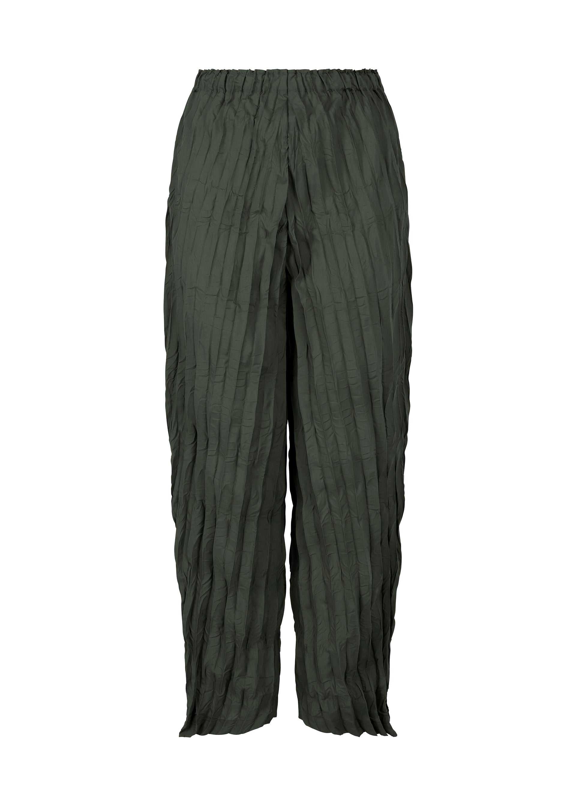 WHIPPED PLEATS BOTTOM、ウィメンズ_パンツ、カーキ