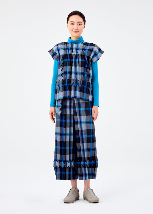 TARTAN CHECK PLEATS、ウィメンズ_パンツ、着用画像1