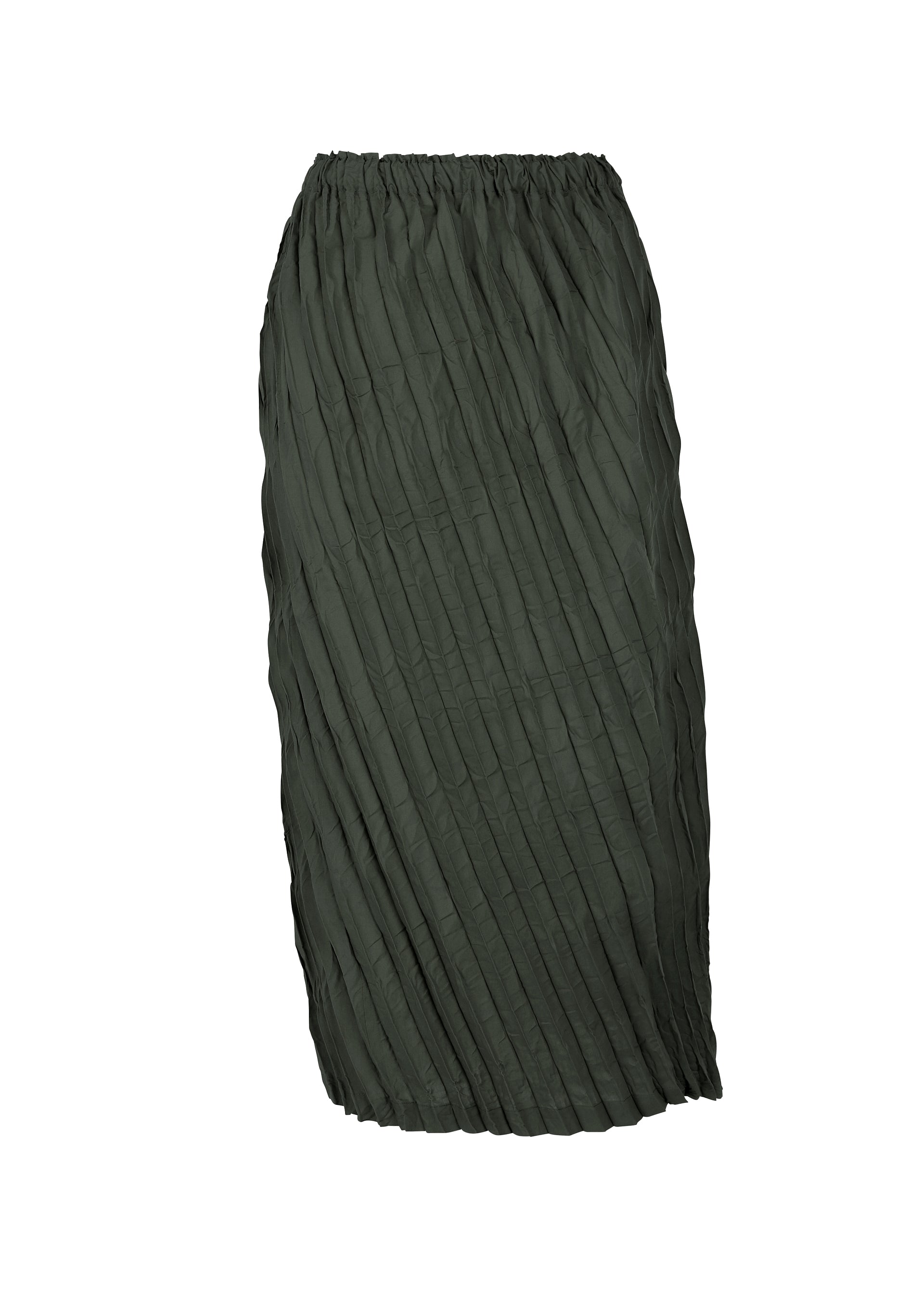 WHIPPED PLEATS BOTTOM、ウィメンズ_スカート、カーキ