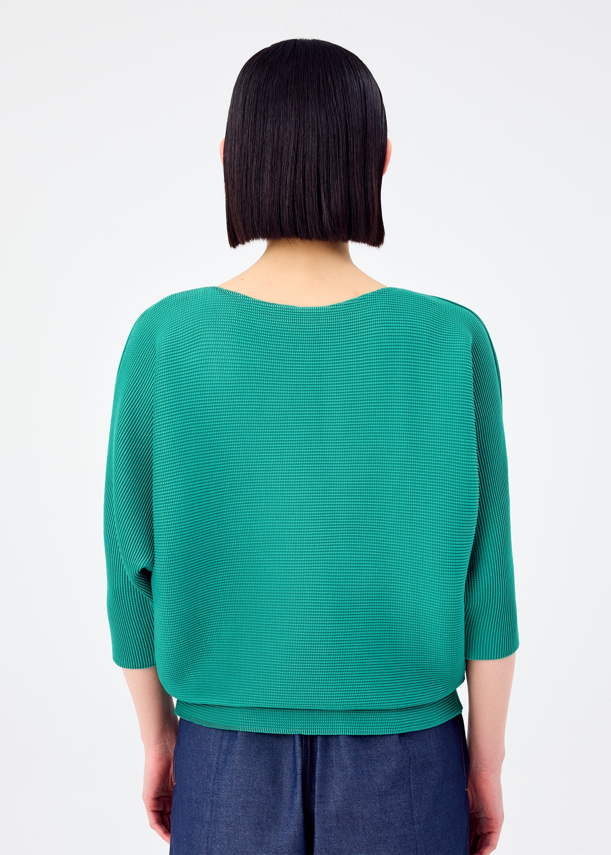 DOLMAN STRETCH PLEATS 2、ウィメンズ_トップス_トップ、着用画像2