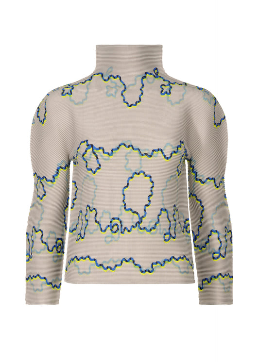 FROGGING KNIT YARN、ウィメンズ_トップス_トップ、グレー
