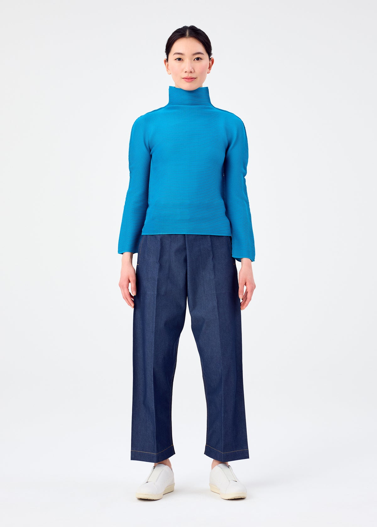 STRETCH PLEATS 6、ウィメンズ_トップス_トップ、着用画像3