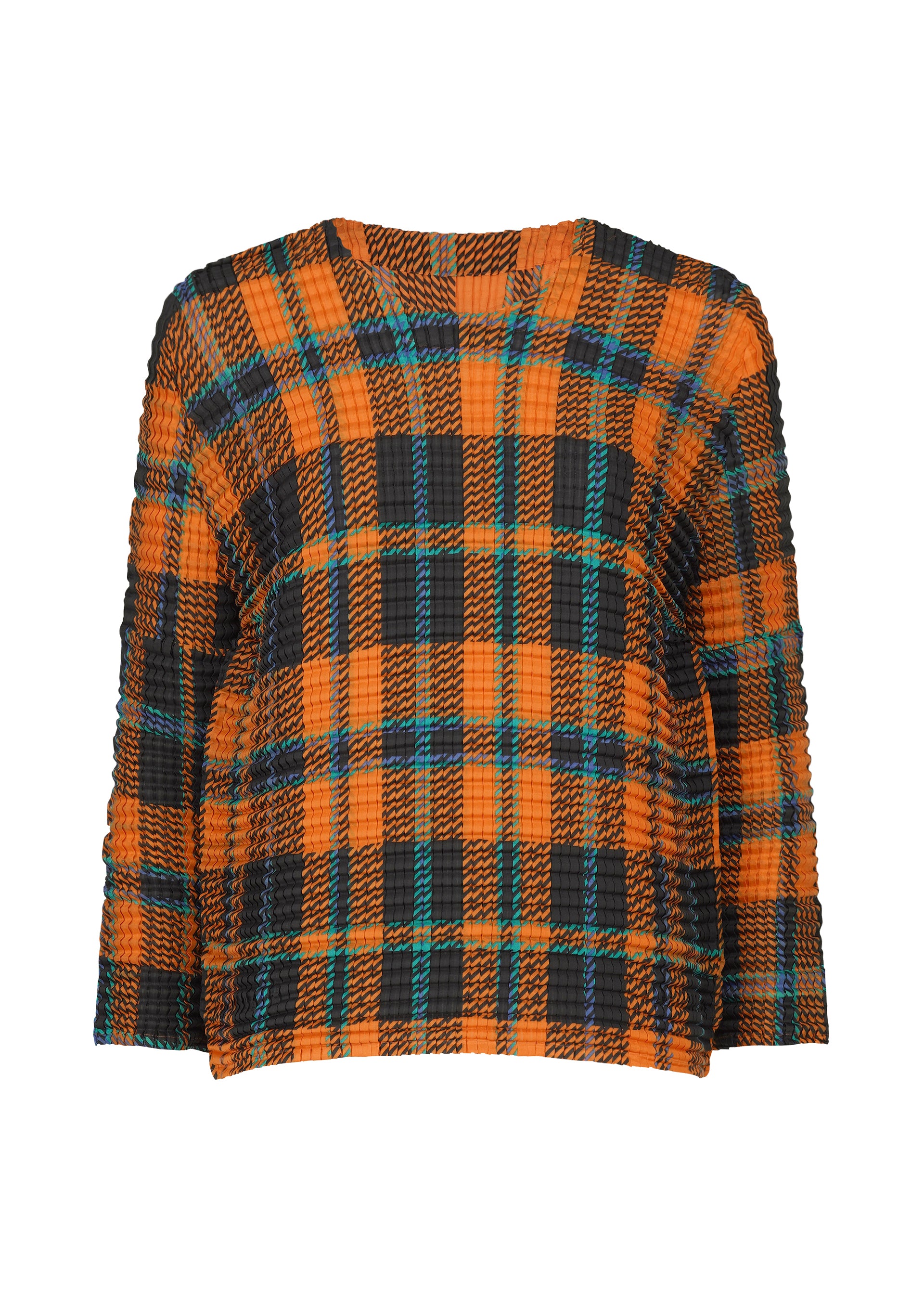TARTAN CHECK PLEATS SHIRT – isseymiyake.com