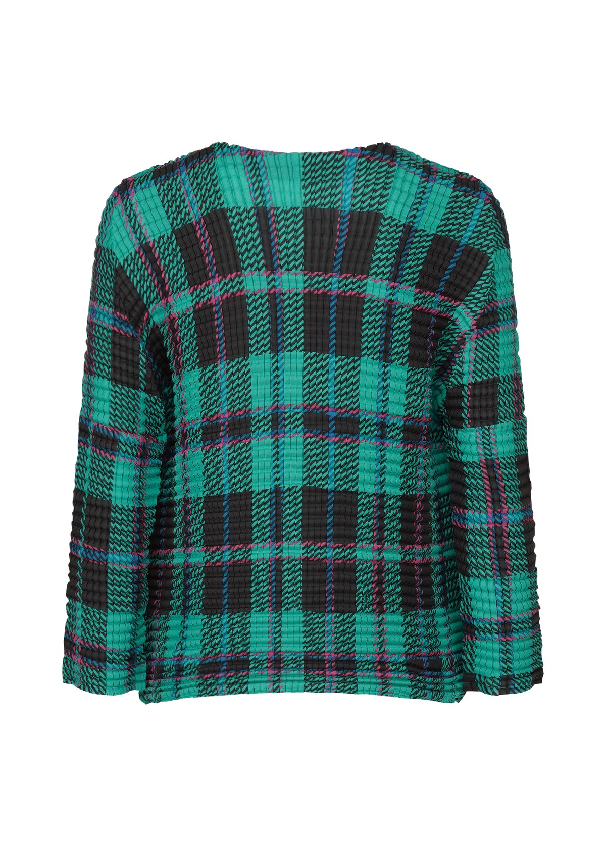 TARTAN CHECK PLEATS SHIRT、ウィメンズ_トップス_トップ、ディテール画像1
