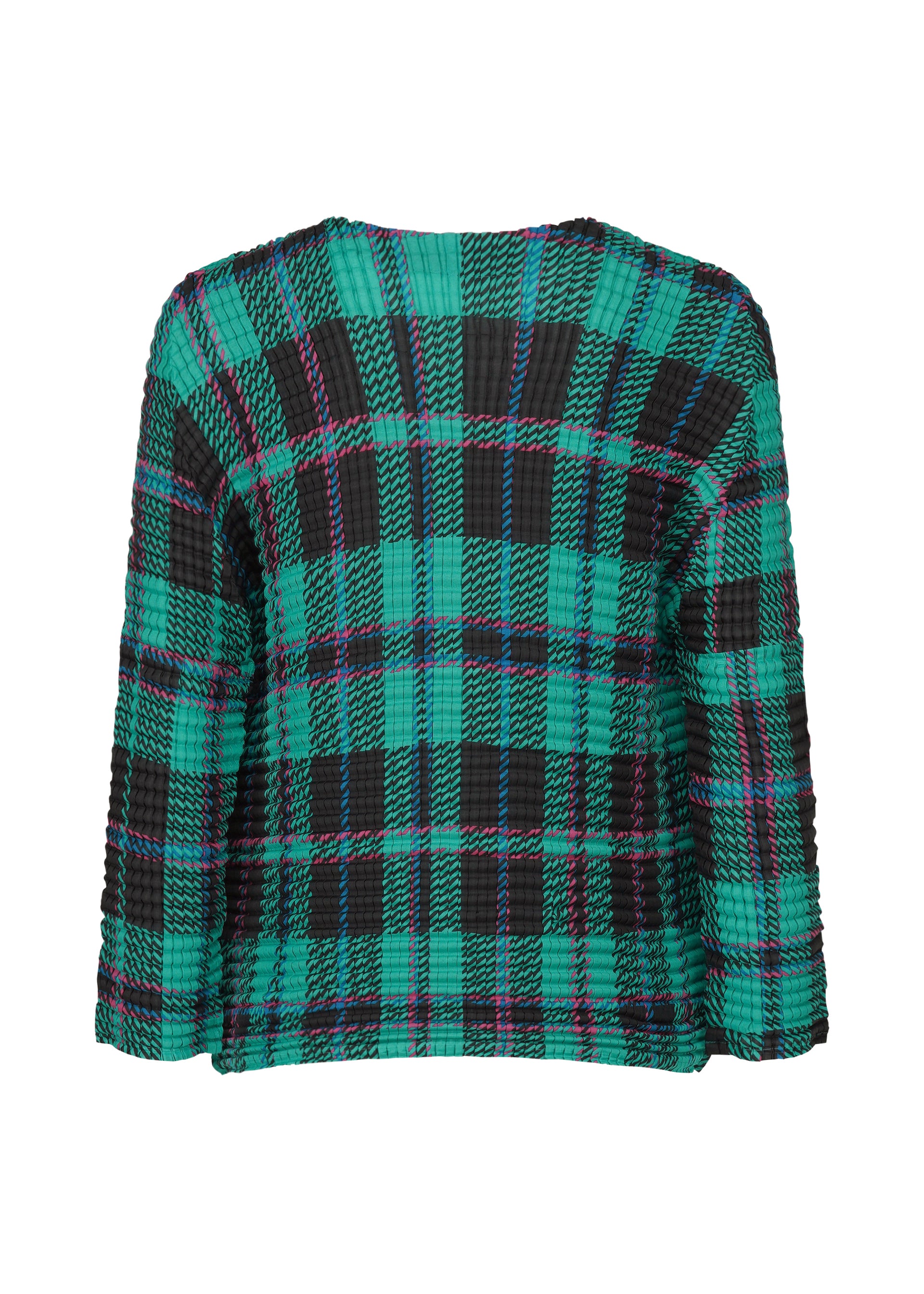 TARTAN CHECK PLEATS SHIRT、ウィメンズ_トップス_トップ、ディテール画像1