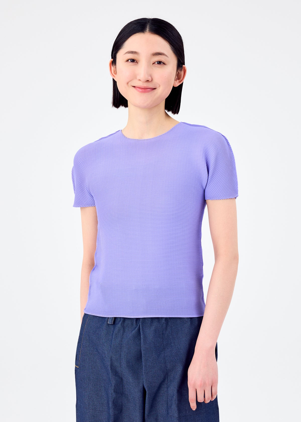 STRETCH PLEATS 1、ウィメンズ_トップス_トップ、着用画像1