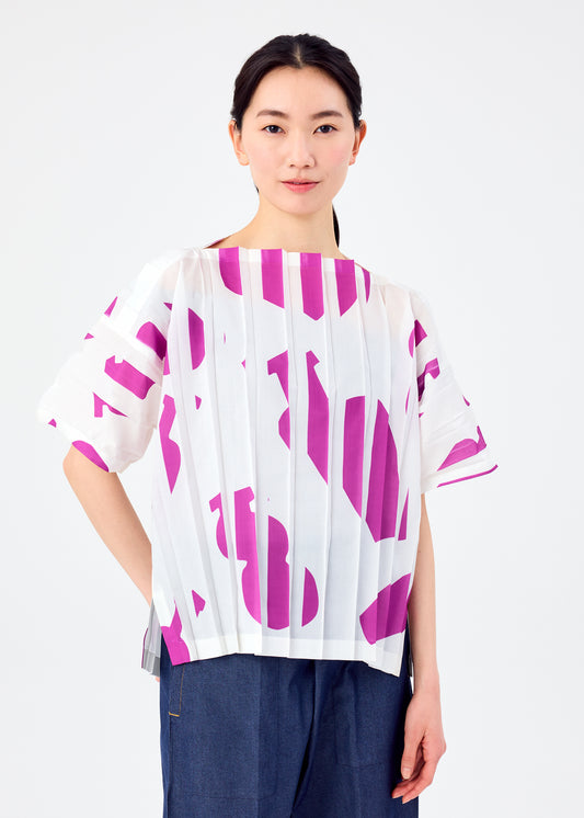 BOTTLE PLEATS SHIRT、ウィメンズ_トップス_トップ、着用画像1