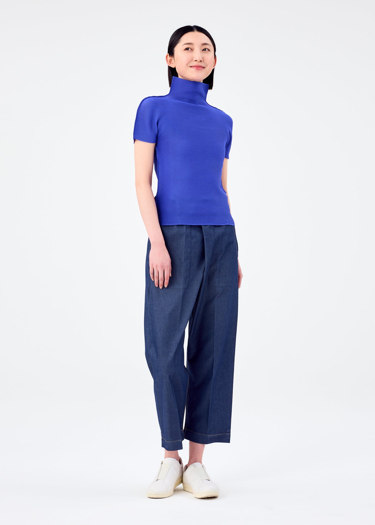 STRETCH PLEATS 2、ウィメンズ_トップス_トップ、着用画像3