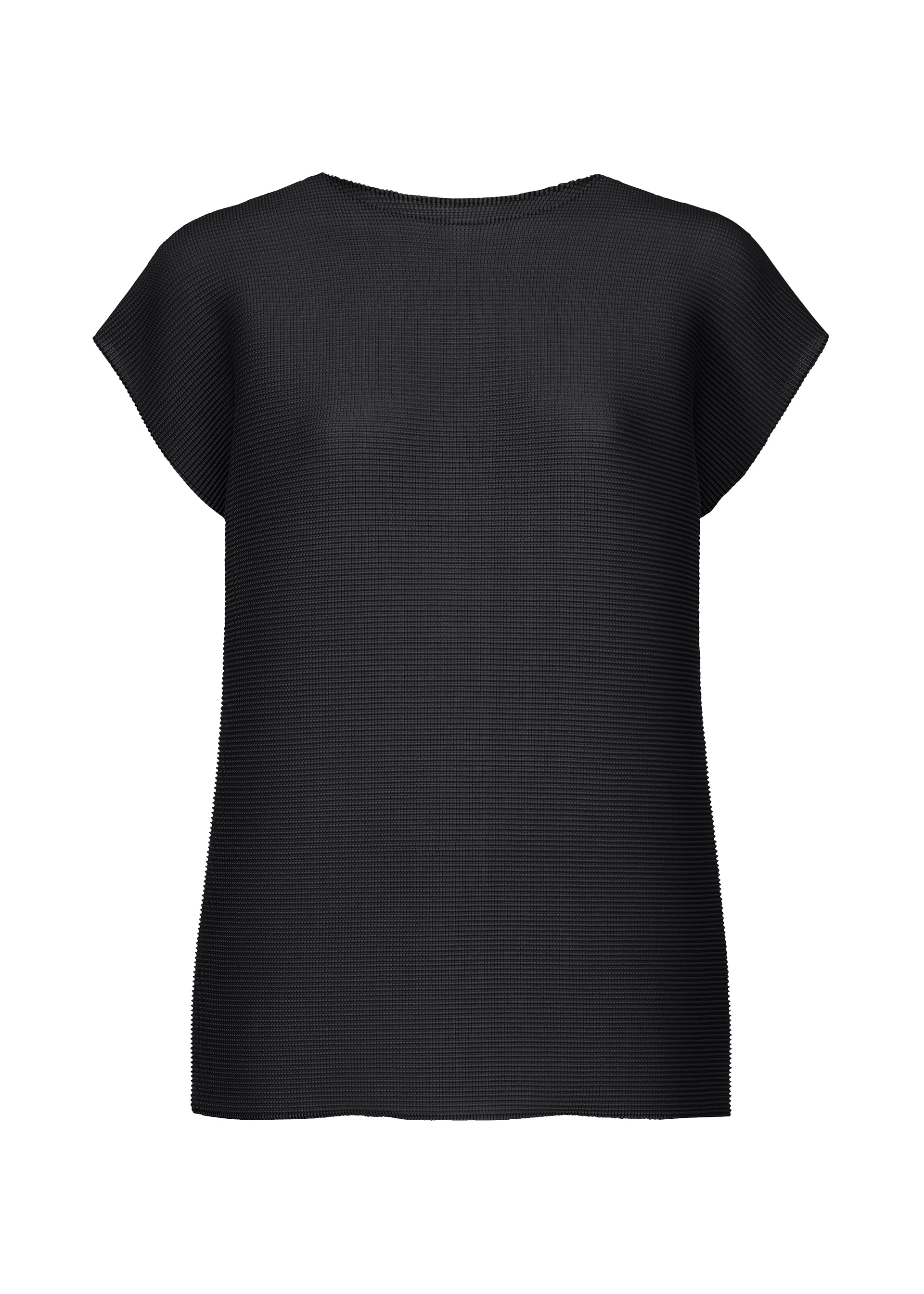 SQUARE STRETCH PLEATS、ウィメンズ_トップス_トップ、ブラック