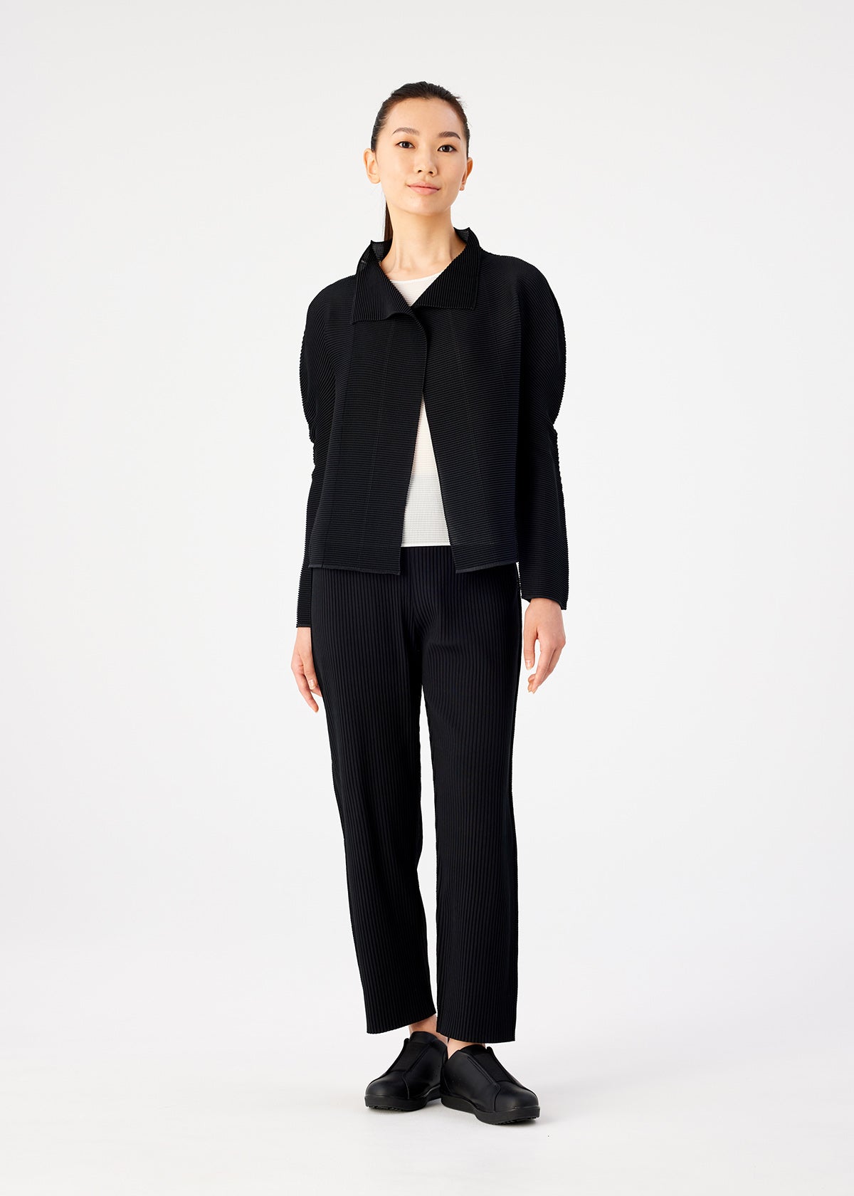 STRETCH PLEATS、ウィメンズ_トップス_カーディガン、着用画像3