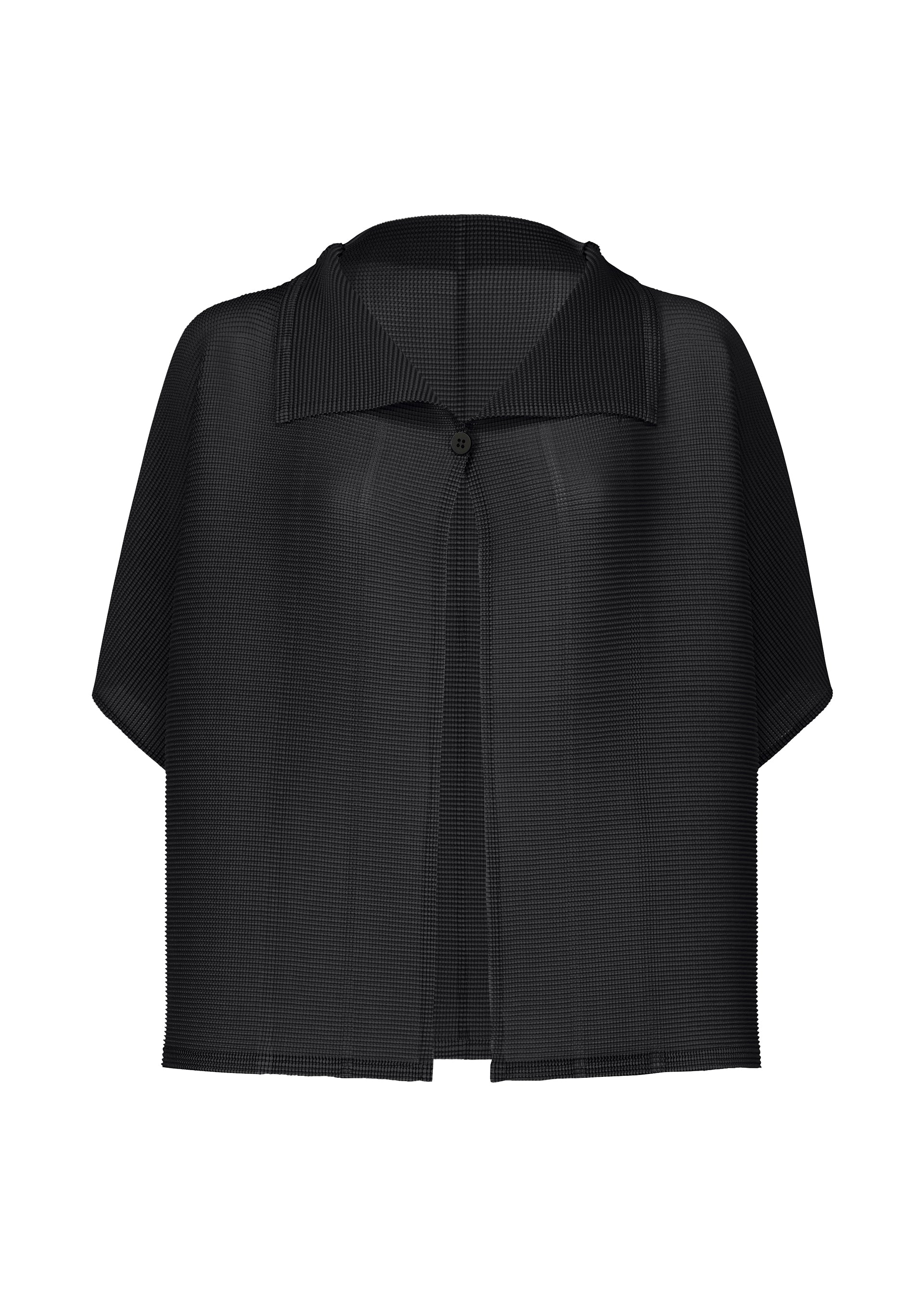 SQUARE STRETCH PLEATS、ウィメンズ_トップス_カーディガン、ブラック