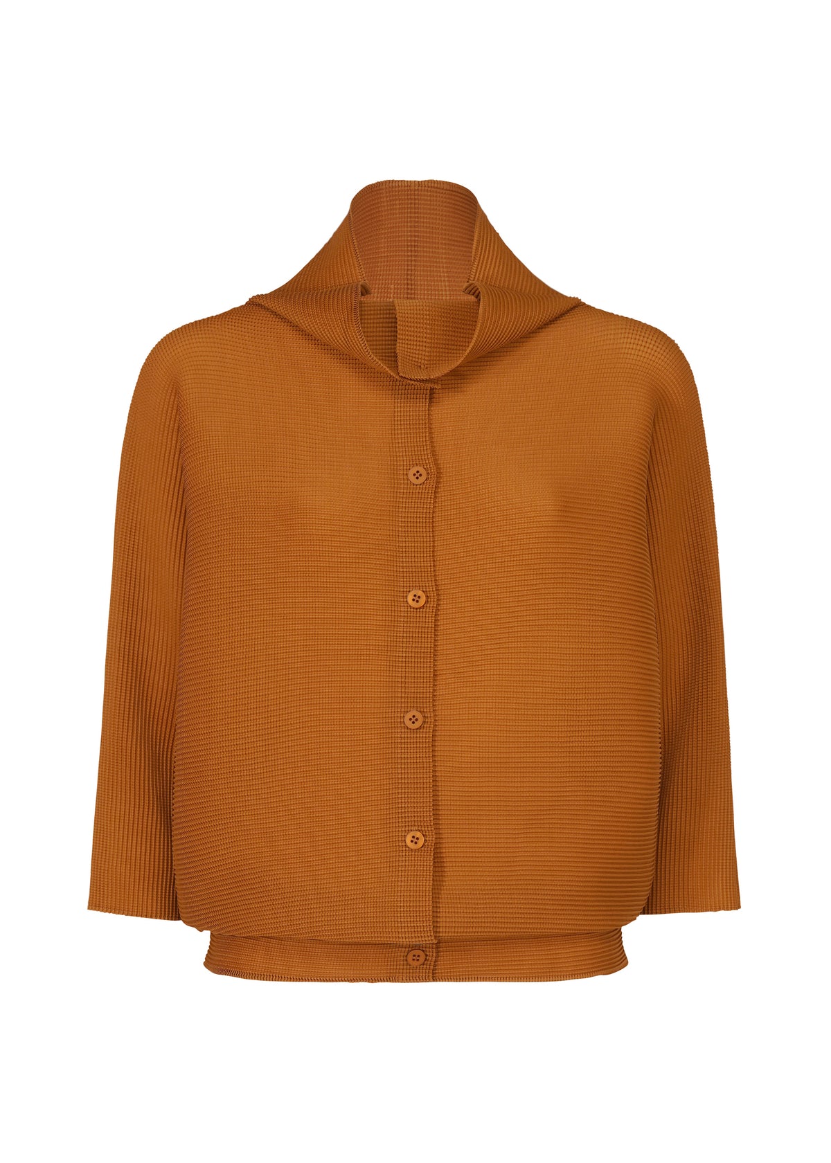 DOLMAN STRETCH PLEATS 2、ウィメンズ_トップス_カーディガン、オレンジ