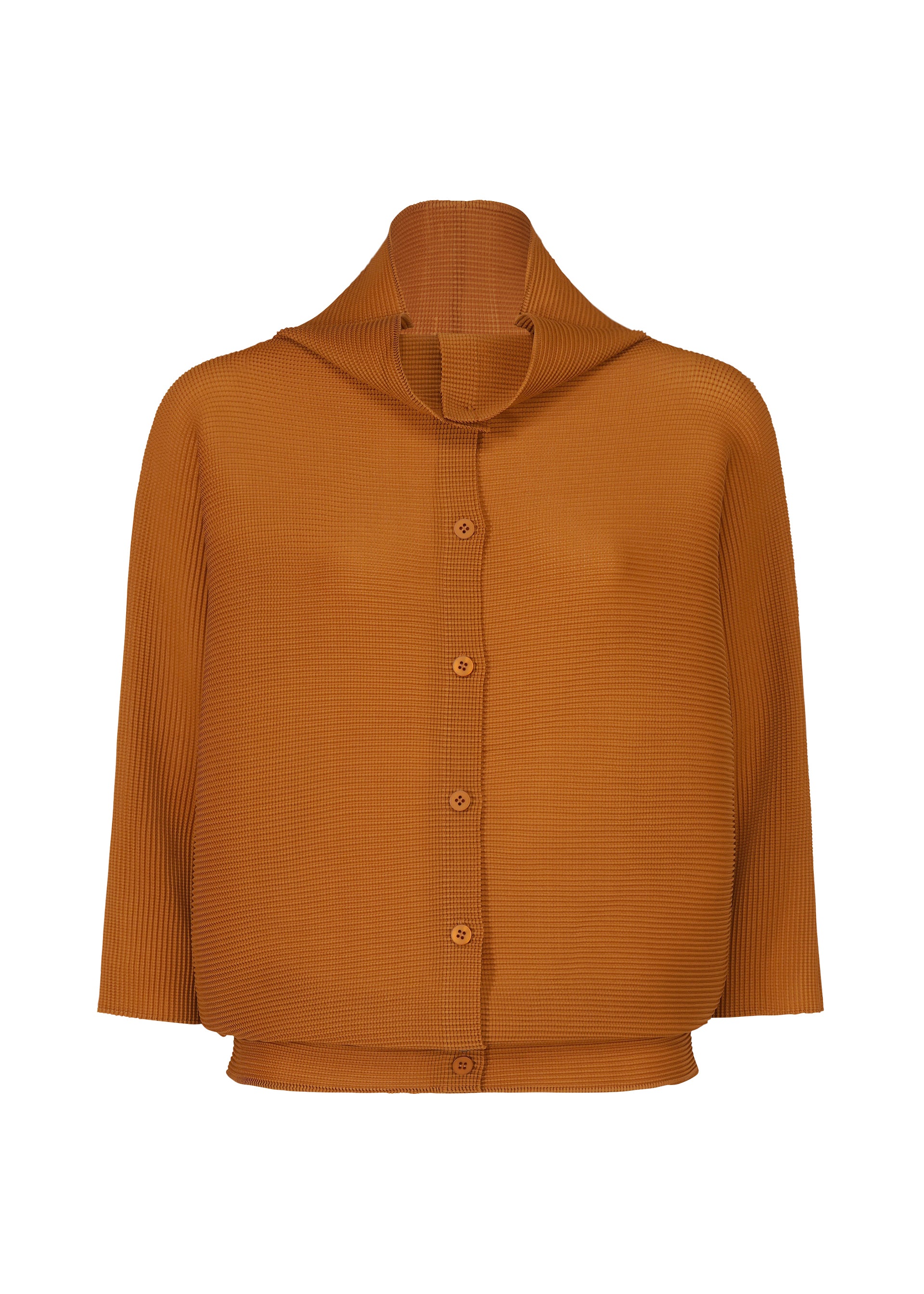 DOLMAN STRETCH PLEATS 2、ウィメンズ_トップス_カーディガン、オレンジ