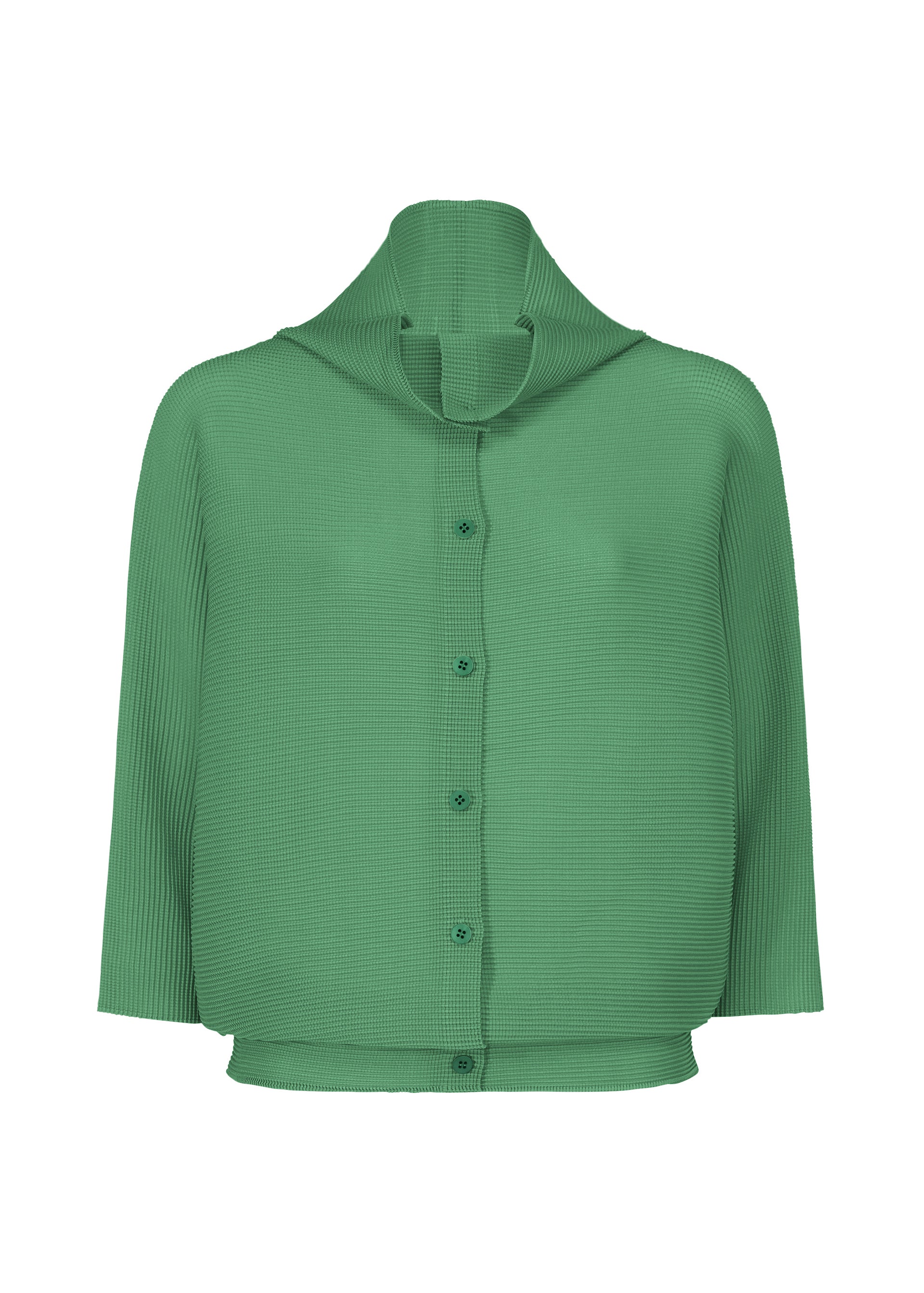 DOLMAN STRETCH PLEATS 2、ウィメンズ_トップス_カーディガン、グリーン