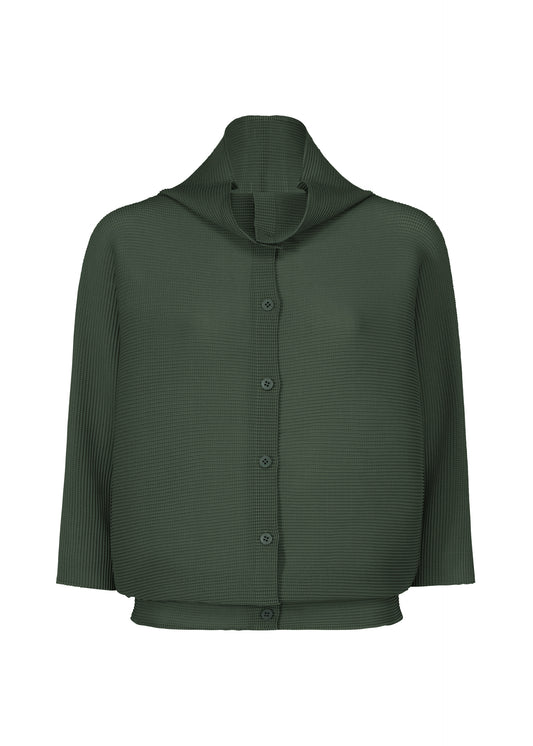 DOLMAN STRETCH PLEATS 2、ウィメンズ_トップス_カーディガン、カーキ
