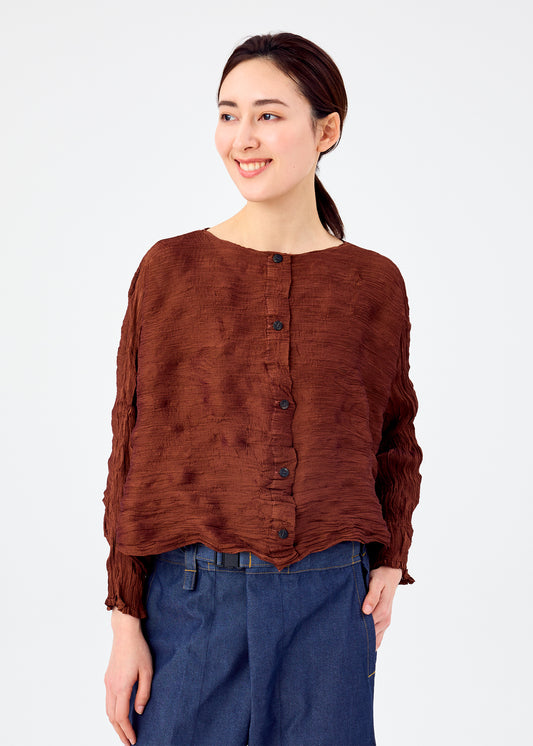 TWIST SEE-THROUGH CREPE、ウィメンズ_トップス_カーディガン、着用画像1