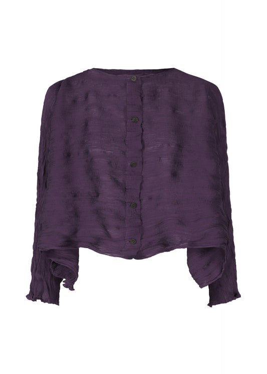 TWIST SEE-THROUGH CREPE、ウィメンズ_トップス_カーディガン、パープル