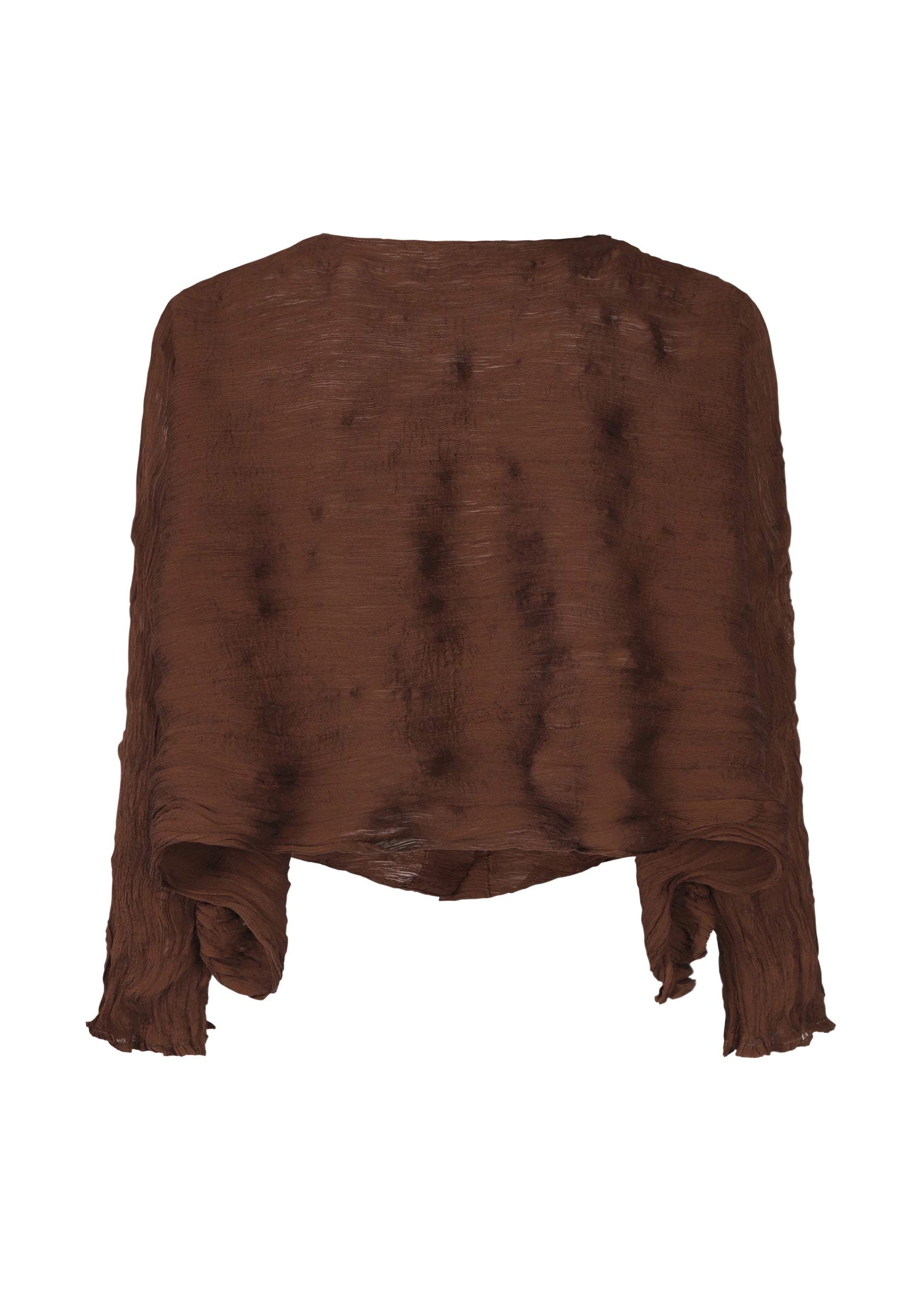 TWIST SEE-THROUGH CREPE、ウィメンズ_トップス_カーディガン、ディテール画像1