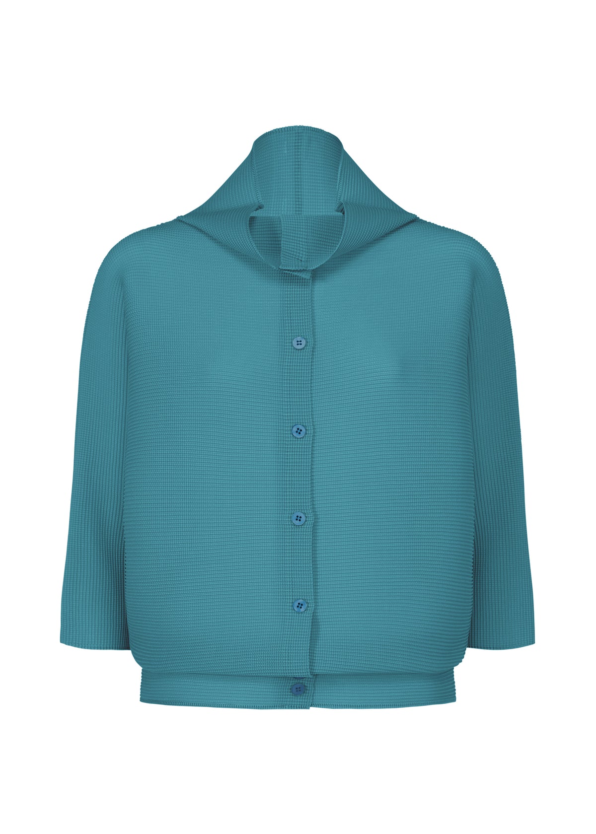 DOLMAN STRETCH PLEATS 3、ウィメンズ_トップス_カーディガン、ブルー