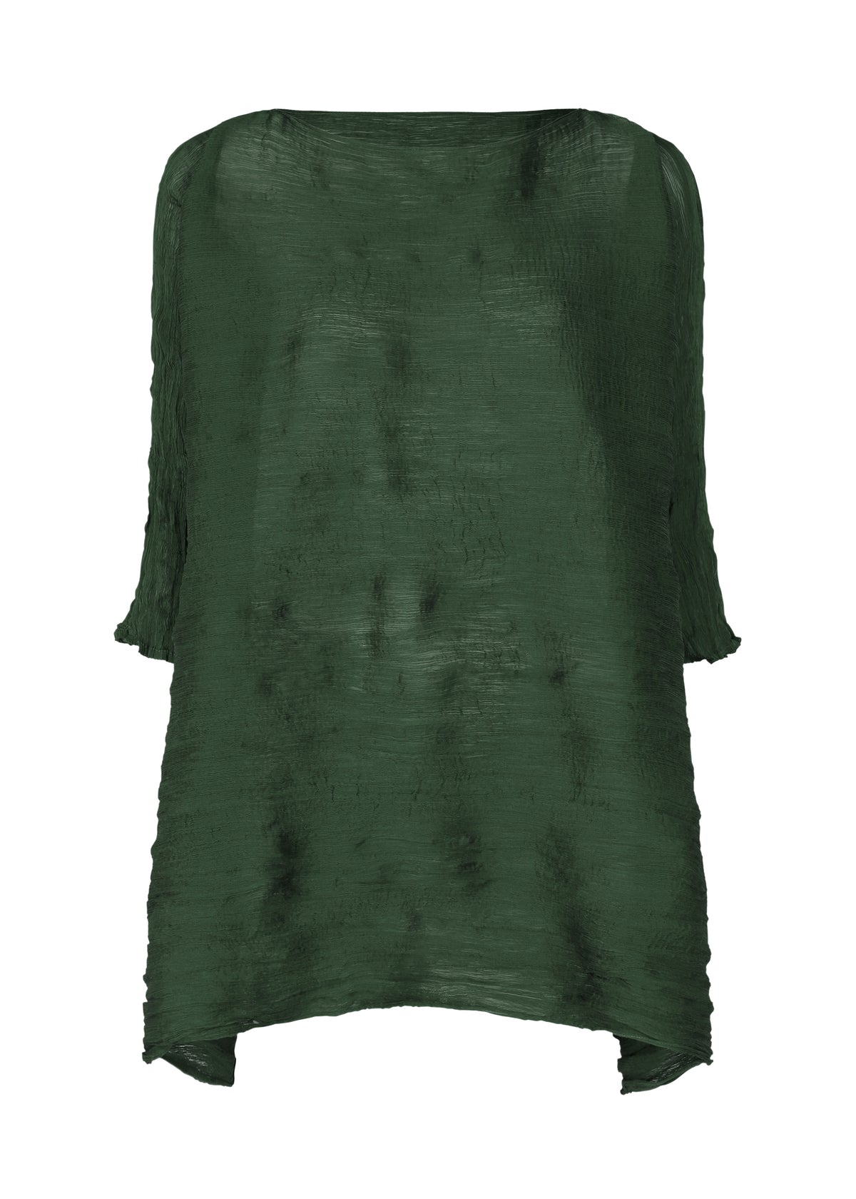 TWIST SEE-THROUGH CREPE、ウィメンズ_トップス_チュニック、グリーン