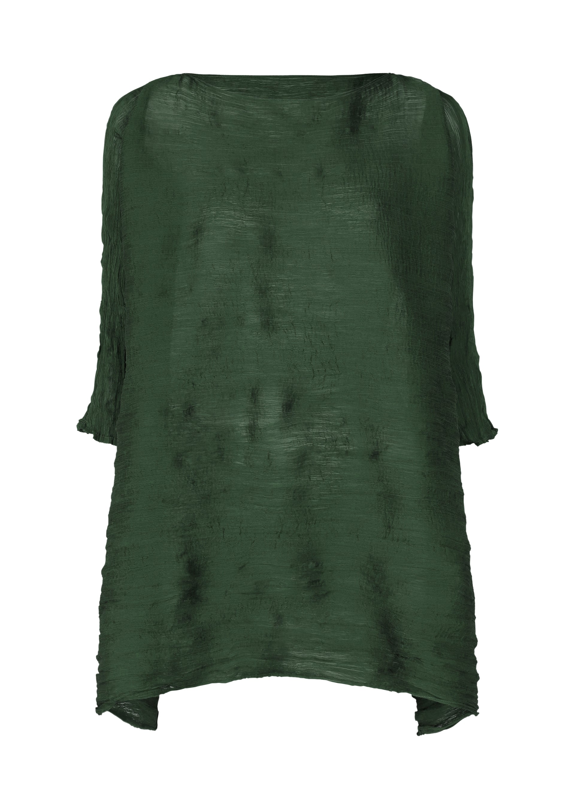 TWIST SEE-THROUGH CREPE、ウィメンズ_トップス_チュニック、グリーン