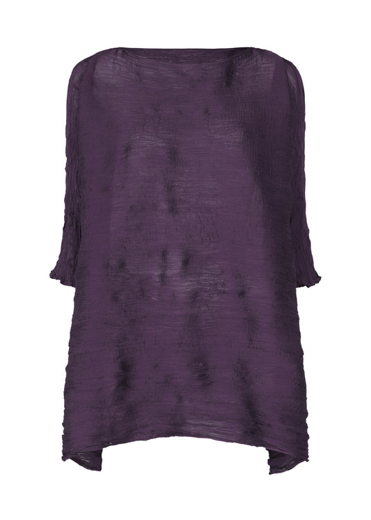 TWIST SEE-THROUGH CREPE、ウィメンズ_トップス_チュニック、パープル