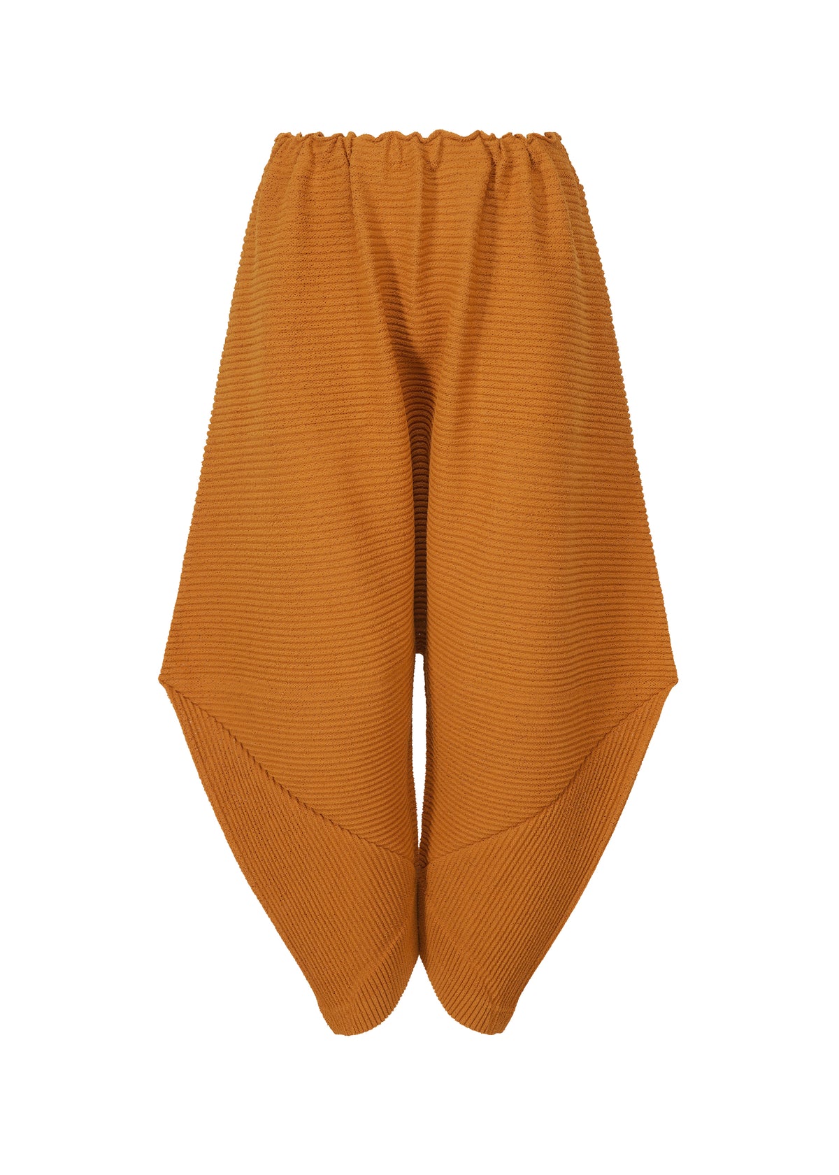 FUWA FUWA MESH PLEATS、ウィメンズ_パンツ、オレンジ