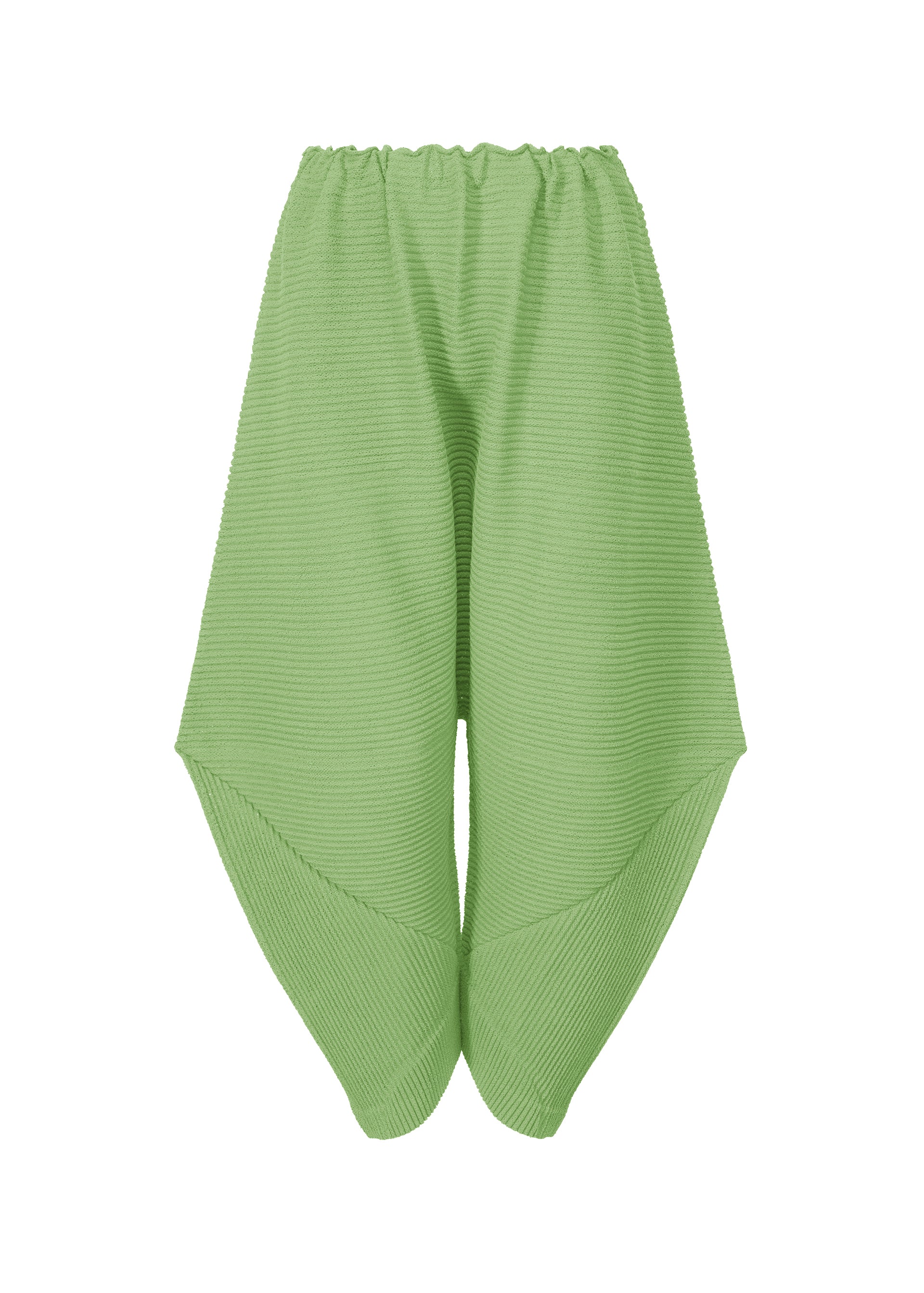 FUWA FUWA MESH PLEATS、ウィメンズ_パンツ、グリーン