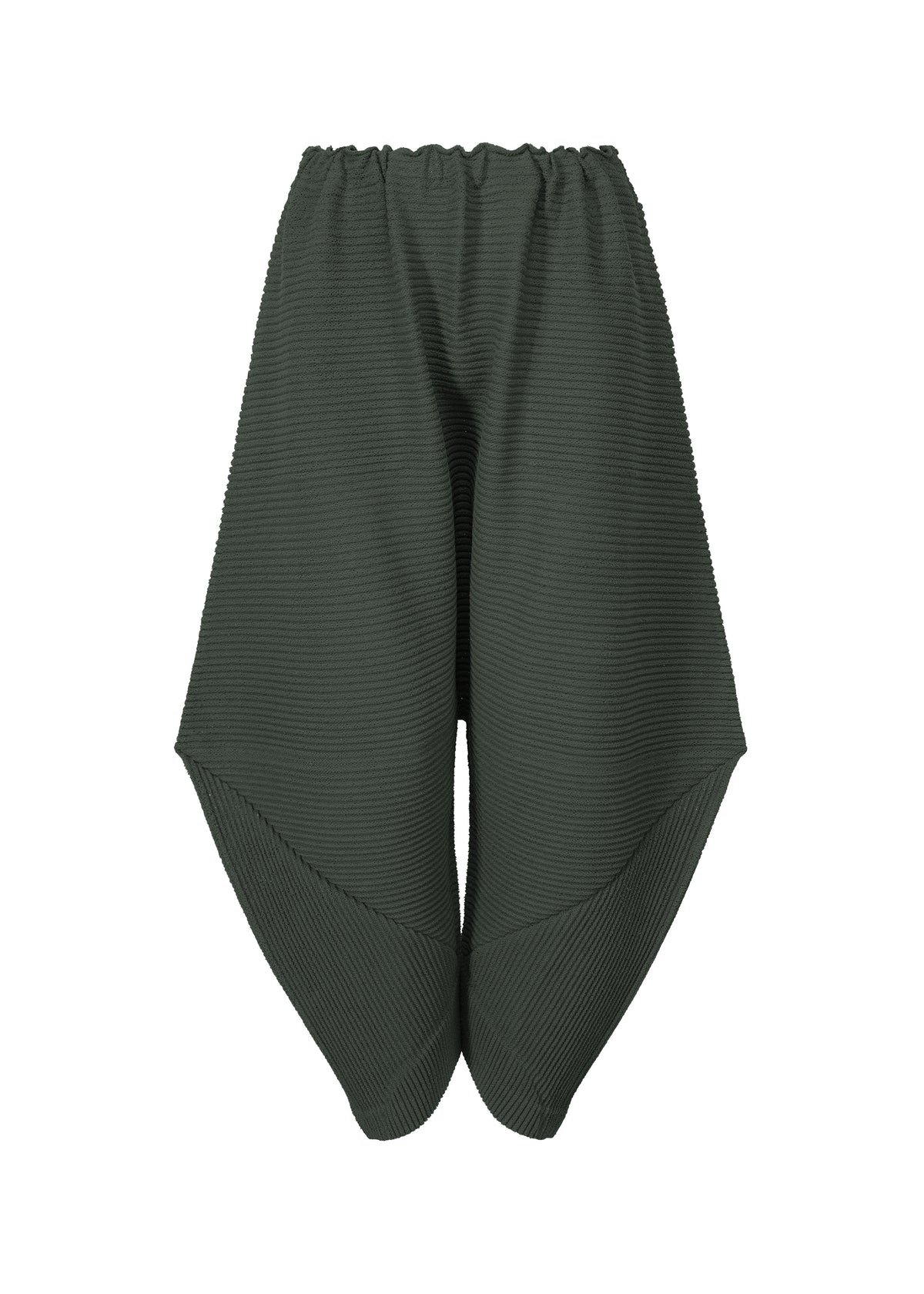 FUWA FUWA MESH PLEATS、ウィメンズ_パンツ、カーキ