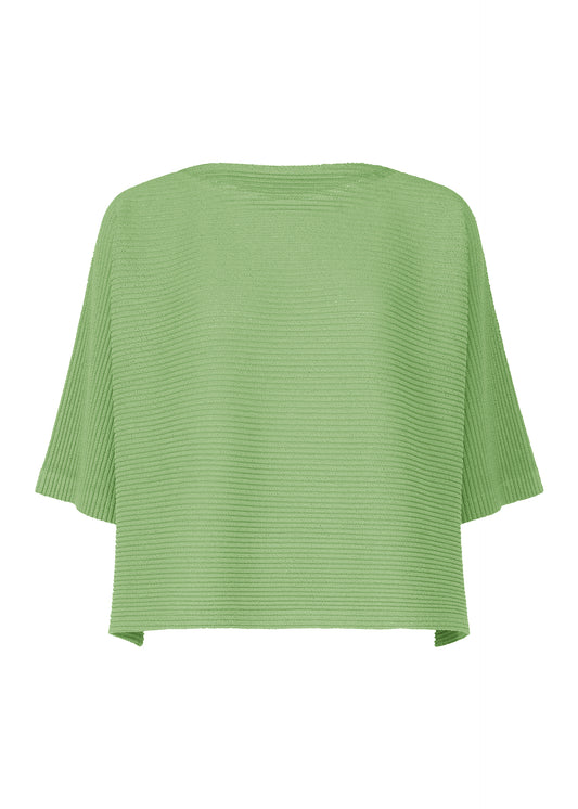 FUWA FUWA MESH PLEATS、ウィメンズ_トップス_トップ、グリーン