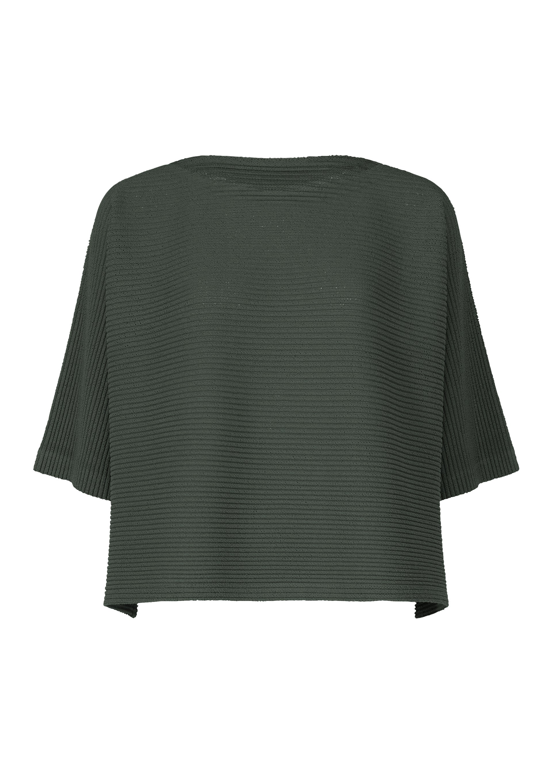 FUWA FUWA MESH PLEATS、ウィメンズ_トップス_トップ、カーキ